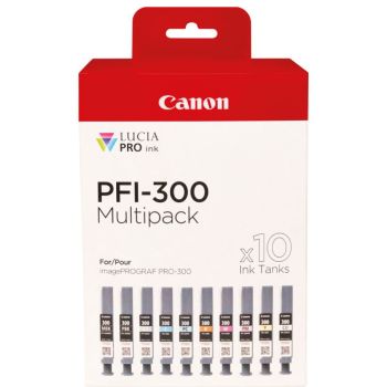 Canon PFI-300 10 Ink Cartridge Multi-Pack