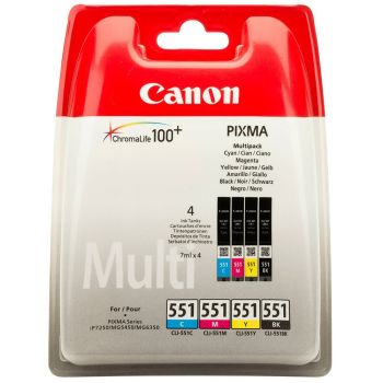 Canon CLI-551 CMYK Ink Cartridge Multipack - 6509B015