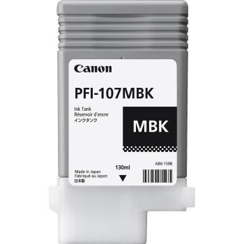 Canon 6704B001AA PFI-107MBK Matte Black Ink Tank (130ml)