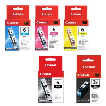 Canon PB-BCI3e6VAL2 BCI-6 CMYK + BCI-3eBK Ink Cartridge Pack (5 inks)