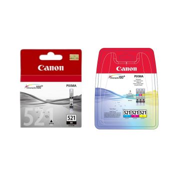Canon PB-CLI521VAL CLI-521 CMYK Ink Cartridge Pack