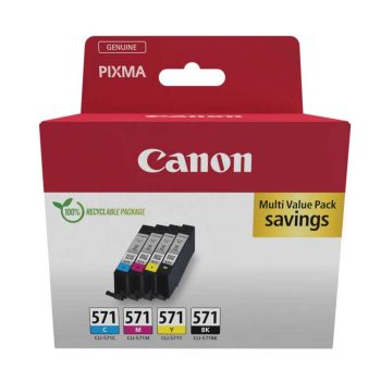 Canon CLI-571 CMYK Cartridge Multi Pack 0386C008