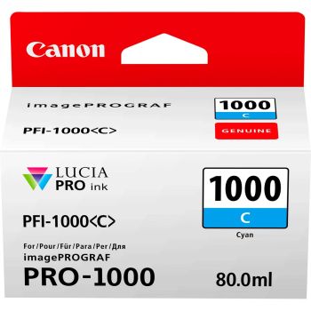 Canon 0547C001AA PFI-1000 Cyan Ink Tank 80ml 0547C001