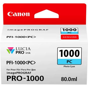 Canon 0550C001AA PFI-1000 Photo Cyan Ink Tank 80ml 0550C001