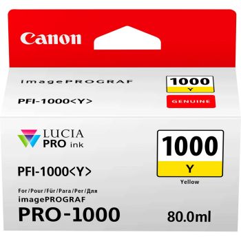 Canon 0549C001AA PFI-1000 Yellow Ink Tank 80ml 0549C001