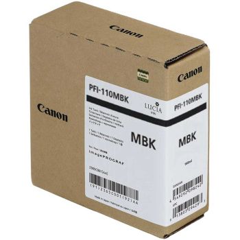 Canon PFI-110MBK Matte Black Ink Tank (160ml) 2363C001
