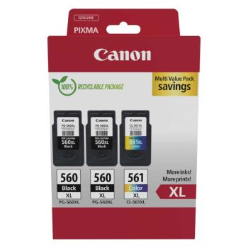 Canon PG-560XL Black x2 & CL-561XL Colour High Yield Ink Cartridge Multipack 3712C009