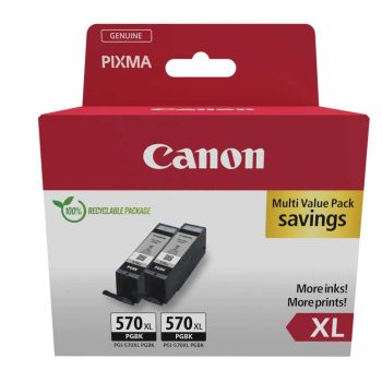 Canon PGI-570XL High Yield Black Ink Cartridge (Twin Pack) 0318C010