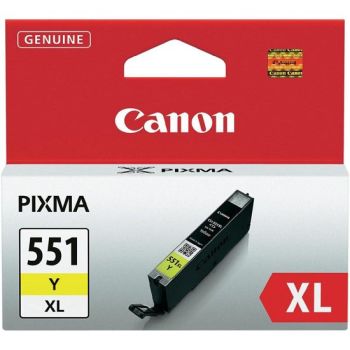 Canon CLI-551Y XL High Yield Yellow Ink Cartridge (695 pages*) 6446B001
