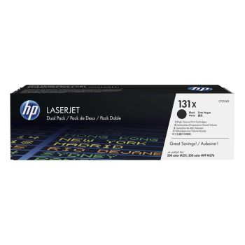 HP CF210XD 131X High Yield Black Toner Cartridge Twin Pack (2x 2,400 pages*)