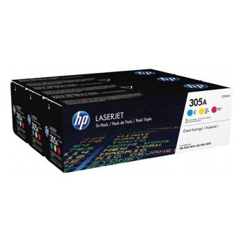 HP CF370AM 305A CMY Rainbow Toner Cartridge Multipack (2,600 pages* each)