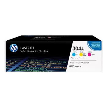 HP CF372AM 304A CMY Rainbow Toner Cartridge Multipack (2,800 pages* each)