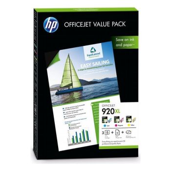HP CH081AE 920XL CMY Inks + 50 Sheets 180gsm A4 Matt Paper