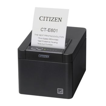 Citizen CT-E601 Direct Thermal Black POS Printer (USB, Serial, Network & BT)