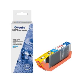 Compatible Canon CLI-551C XL High Yield Cyan Ink Cartridge (695 pages*)