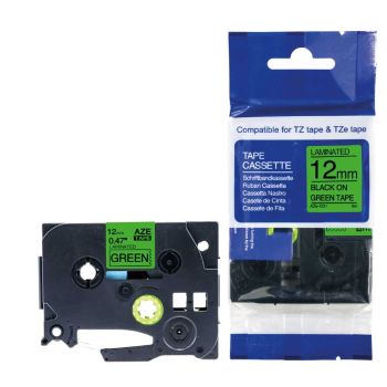 Compatible Brother TZeD31 TZD31 12mm Black on Fluorescent Green Tape