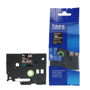Compatible Brother TZe365 Brother 36mm White on Black Tape TZ365
