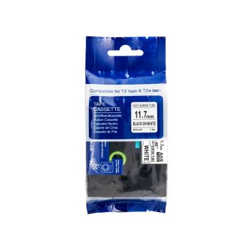 Compatible Brother HSE231 11.7mm x 1.5m Black on White Heat Shrink Tubing Tape