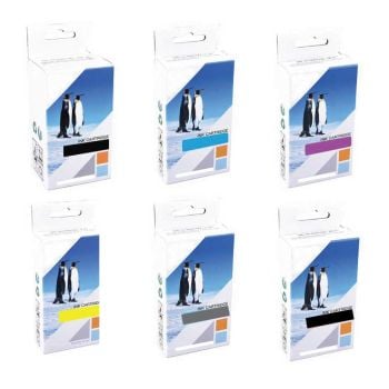 Compatible Canon PGI-550 & PGBK CLI-551 CMYKG Ink Multipack (6 Inks) CP-6496B005