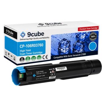 Compatible Xerox High Cap Cyan Toner Cartridge (10,100 Pages*) CP-106R03760
