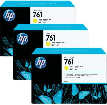 HP CR270A No.761 Yellow Ink Cartridges (3x 400ml)