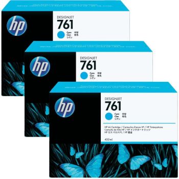 HP CR272A No.761 Cyan Ink Cartridges (3x 400ml)