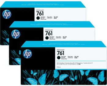 HP CR275A No.761 Matte Black Ink Cartridges (3x 775ml)