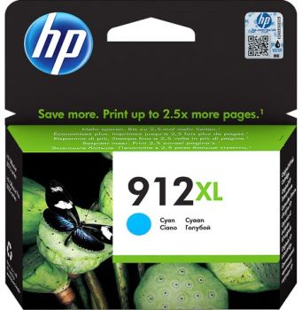 HP 912XL Cyan Extra High Yield Ink Cartridge (825 Pages*) 3YL81AE