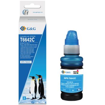 Compatible Epson C13T664240 T6642 Cyan Ink Bottle (6,500 pages*)