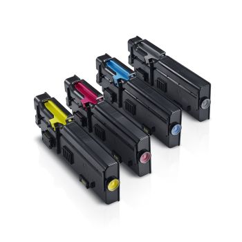 Dell PB-DELLC2665VALS CMYK Toner Cartridge Pack (CMY - 1.2K, Black - 3K)