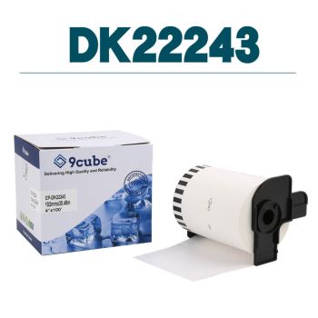 Compatible Brother DK22243 102mm Continuous White Paper Label Roll (wide machines only)