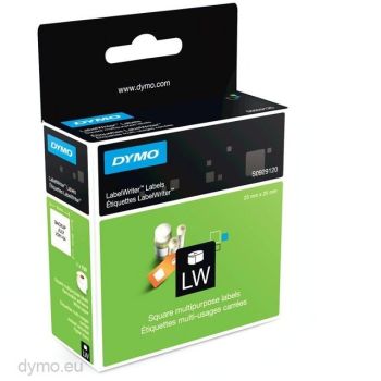 DYMO LabelWriter LW S0929120 Removable-Adhesive Square White Multipurpose Labels 25x25mm (750 labels)