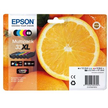 Epson 33XL High Yield CMYK Ink Multipack (5 Inks) C13T33574510