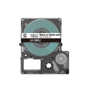 Epson 18mm LK-5WBJ Black On White Matt Tape C53S672063