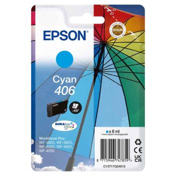 Epson 406 Cyan Ink Cartridge (450 Pages*) C13T17G24010