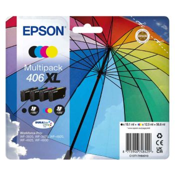 Epson 406XL CMYK Ink Cartridge Multipack C13T17H64010