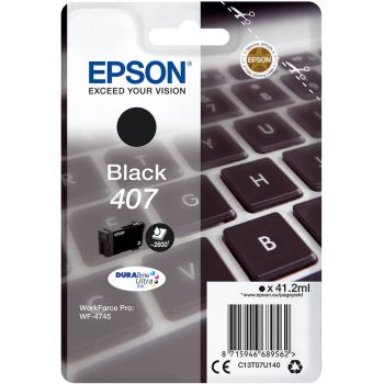 Epson 407 Black Ink Cartridge (2,600 Pages*) C13T07U140