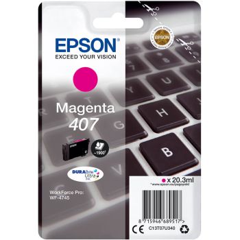 Epson 407 Magenta Ink Cartridge (1,900 Pages*) C13T07U340