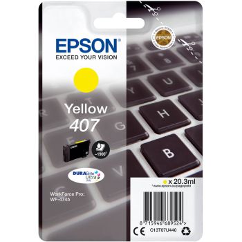 Epson 407 Yellow Ink Cartridge (1,900 Pages*) C13T07U440
