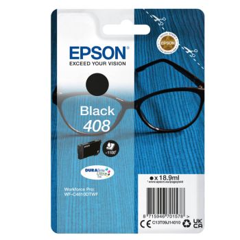 Epson 408 Standard Black Ink Cartridge (1,100 Pages*) C13T09J14010