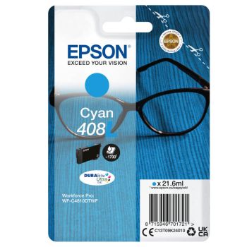 Epson 408L High Yield Cyan Ink Cartridge (1,700 Pages*) C13T09K24010