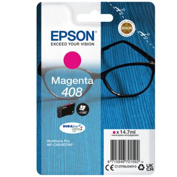 Epson 408 Standard Magenta Ink Cartridge (1,100 Pages*) C13T09J34010