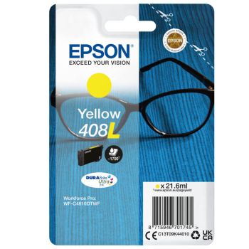 Epson 408L High Yield Yellow Ink Cartridge (1,700 Pages*) C13T09K44010