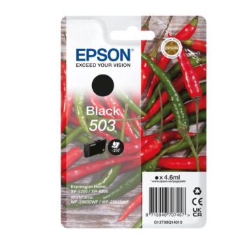 Epson 503 Standard Black Ink Cartridge (210 Pages*) C13T09Q14010