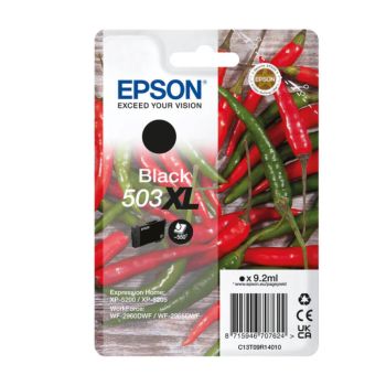Epson 503XL High Capacity Black Ink Cartridge (550 Pages*) C13T09R14010