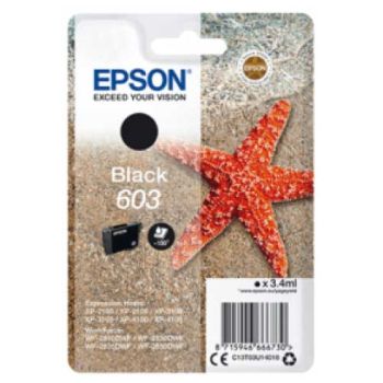 Epson 603 Black Standard Capacity Ink Cartridge (150 Pages*) C13T03U14010