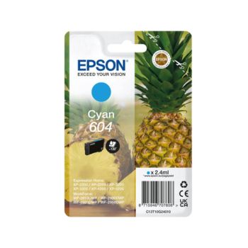 Epson 604 Pineapple Standard Cyan Ink Cartridge (130 Pages*) C13T10G24010