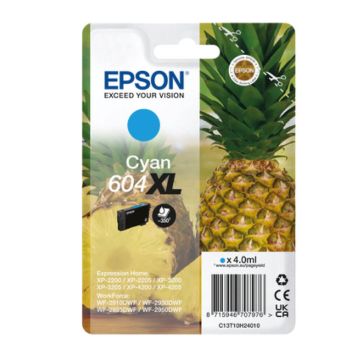 Epson 604XL Pineapple High Capacity Cyan Ink Cartridge (350 Pages*) C13T10H24010