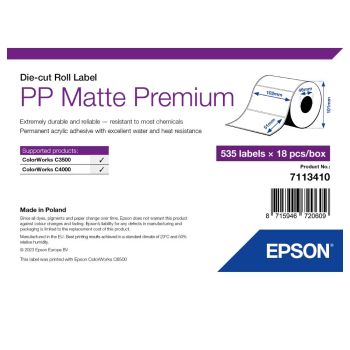 Epson 7113410 PP Matte Label Premium - 102mm x 51mm (535 Labels) 7113410