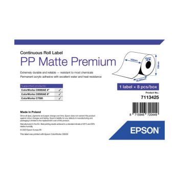 Epson PP Matte Label Premium, Continuous Roll - 102mm x 55m 7113425